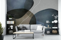 The wallpaper is perfect for a peaceful space.

