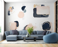 Abstract Pink and Blue Shape Wallpaper - Giffywalls