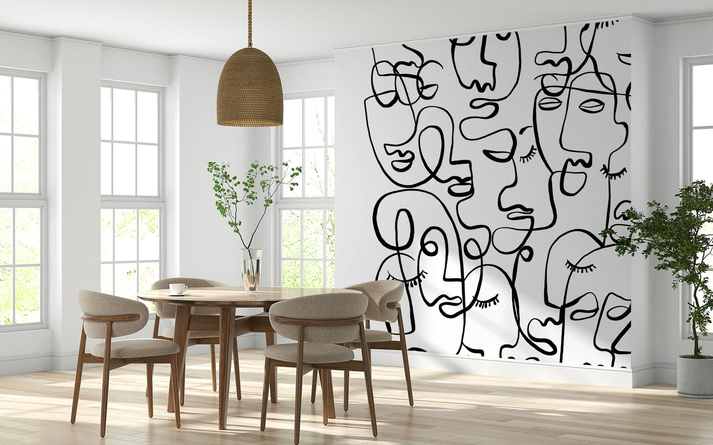 Abstract Portraits Wall Mural