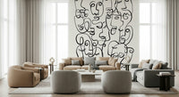 Abstract Portraits Wall Mural