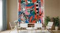 A classic abstract design wallpaper for walls.

