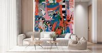 A serene chaotic pattern wall mural for your decor.

