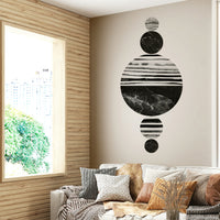 3D effect abstract shapes wallpaper for modern decor