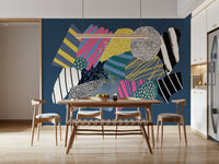 Exploration Spaceship Wall Mural – Decorative mural featuring a spaceship traveling across the universe.