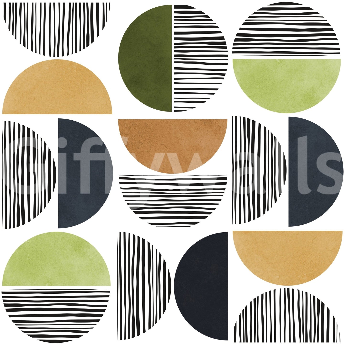 The Abstract Sunscapes mural makes a sophisticated and subtle statement.

