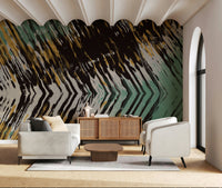 A serene fluid pattern wall mural for your decor.