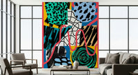 A beautiful abstract geometric wallpaper mural for a modern home.

