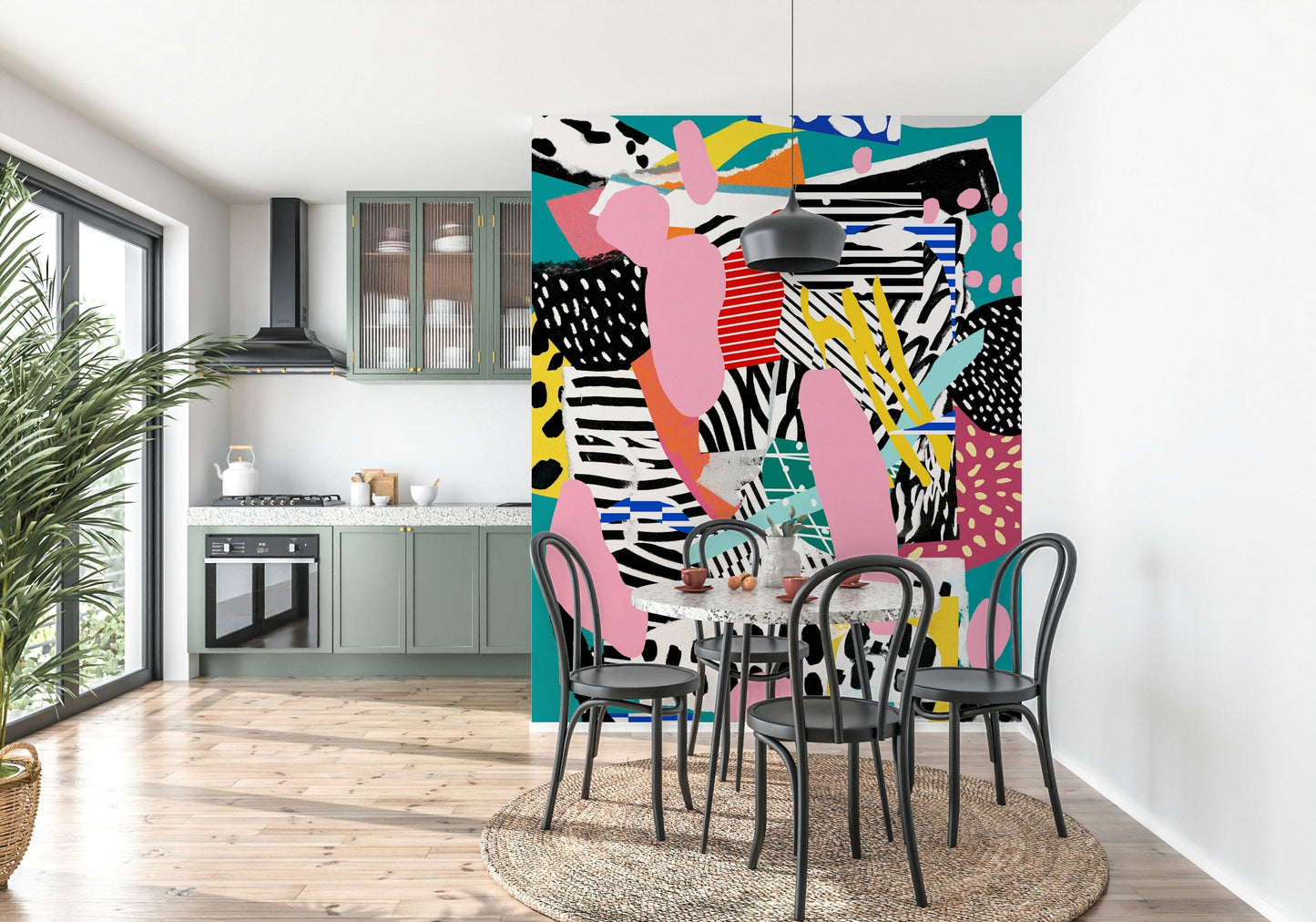 A classic tennis court wallpaper for walls.

