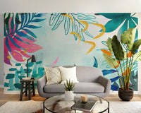 Soft summer watercolor wallpaper with a serene gradient effect.