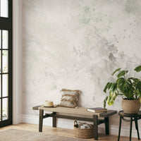 A peaceful abstract design mural on decorative wallpaper.

