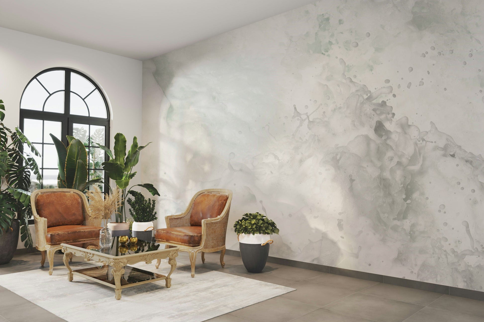 A beautiful abstract chain wallpaper mural for a modern home.

