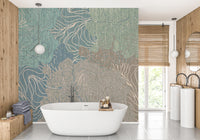 Abstract Wavy Pattern Wallpaper Mural - Giffywalls