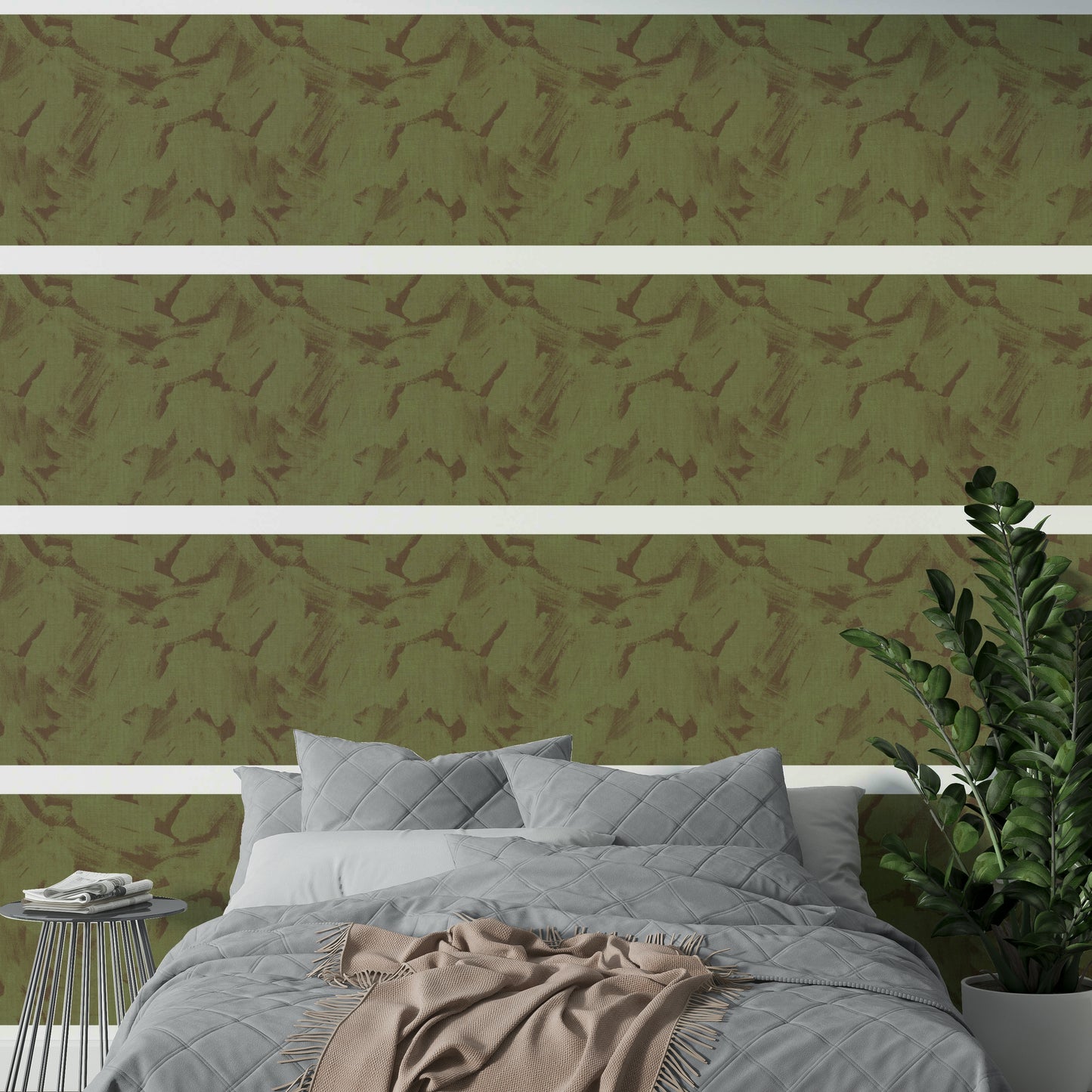 Akryl abstrakt børstestræk tekstureret camo tapet⁠