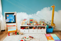 A contemplative cloud formation wallpaper mural for a feature wall.

