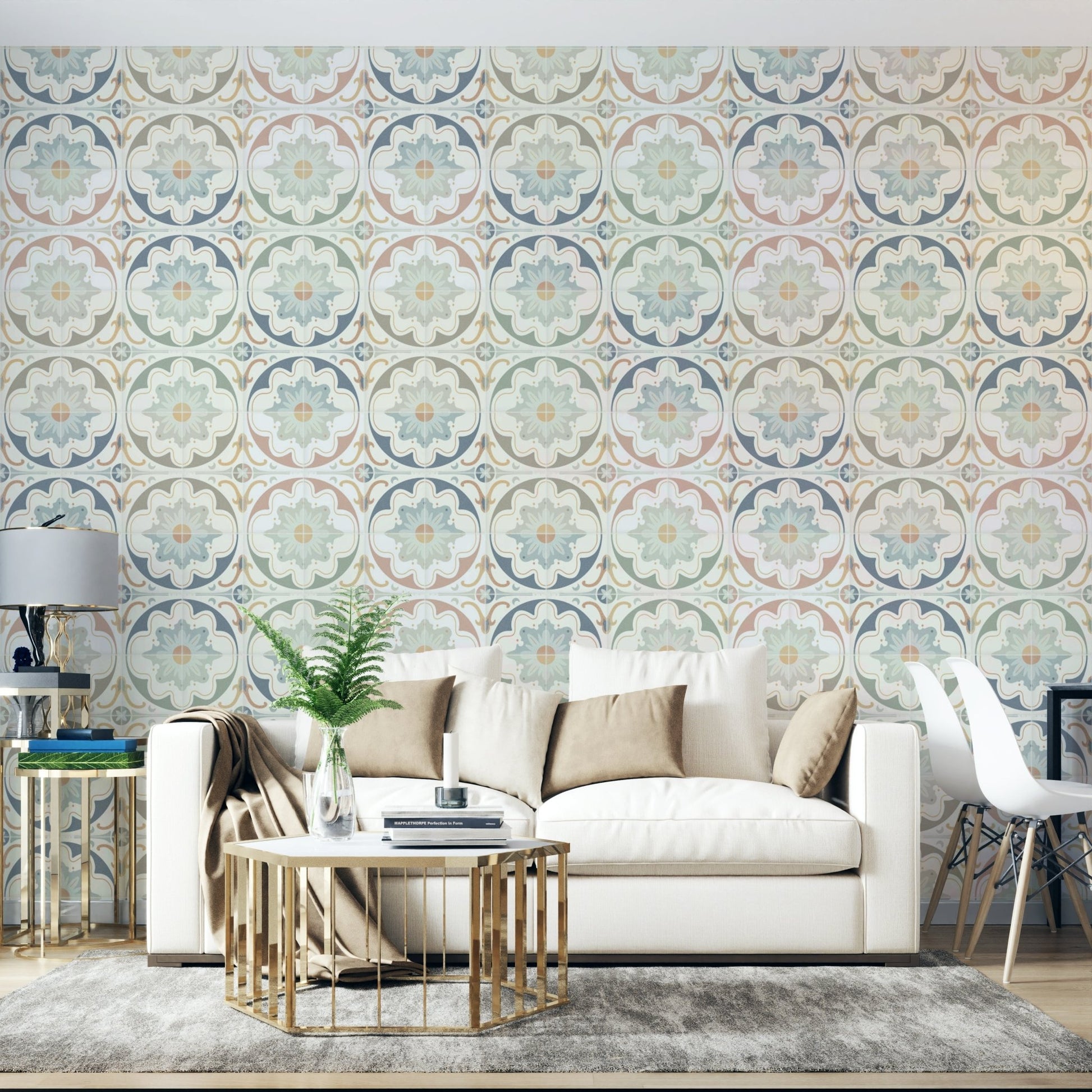 mixed color decorative tile design

