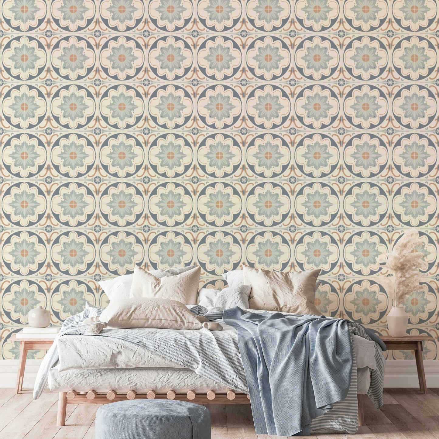 weathered vintage tile pattern

