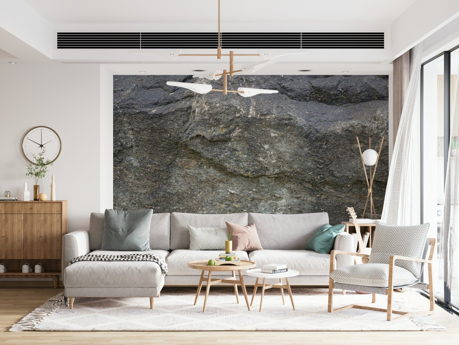 Stone surface wallpaper showcasing aged, textured stone with realistic details.