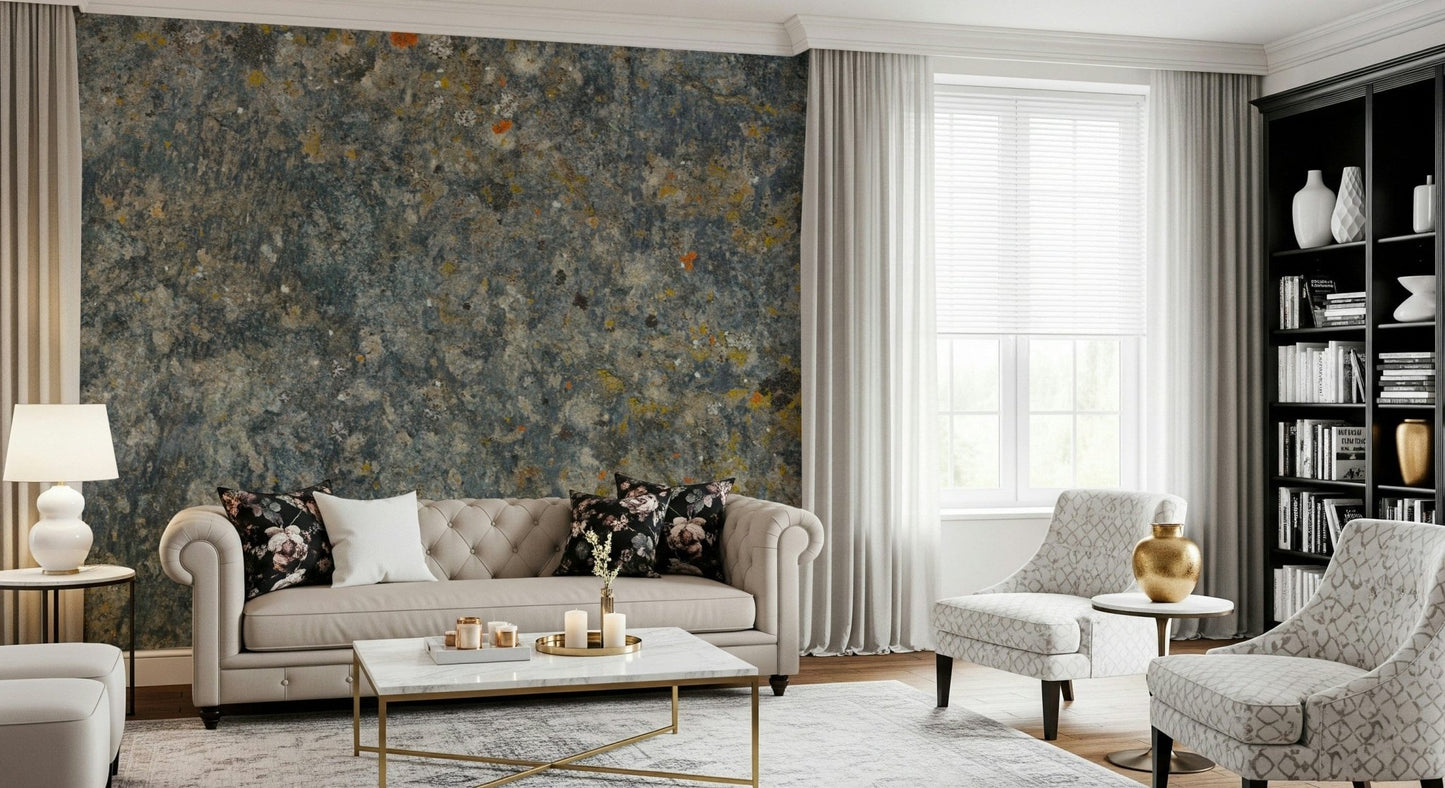 Realistic aged stone wallpaper with organic patterns and subtle tonal variations.
