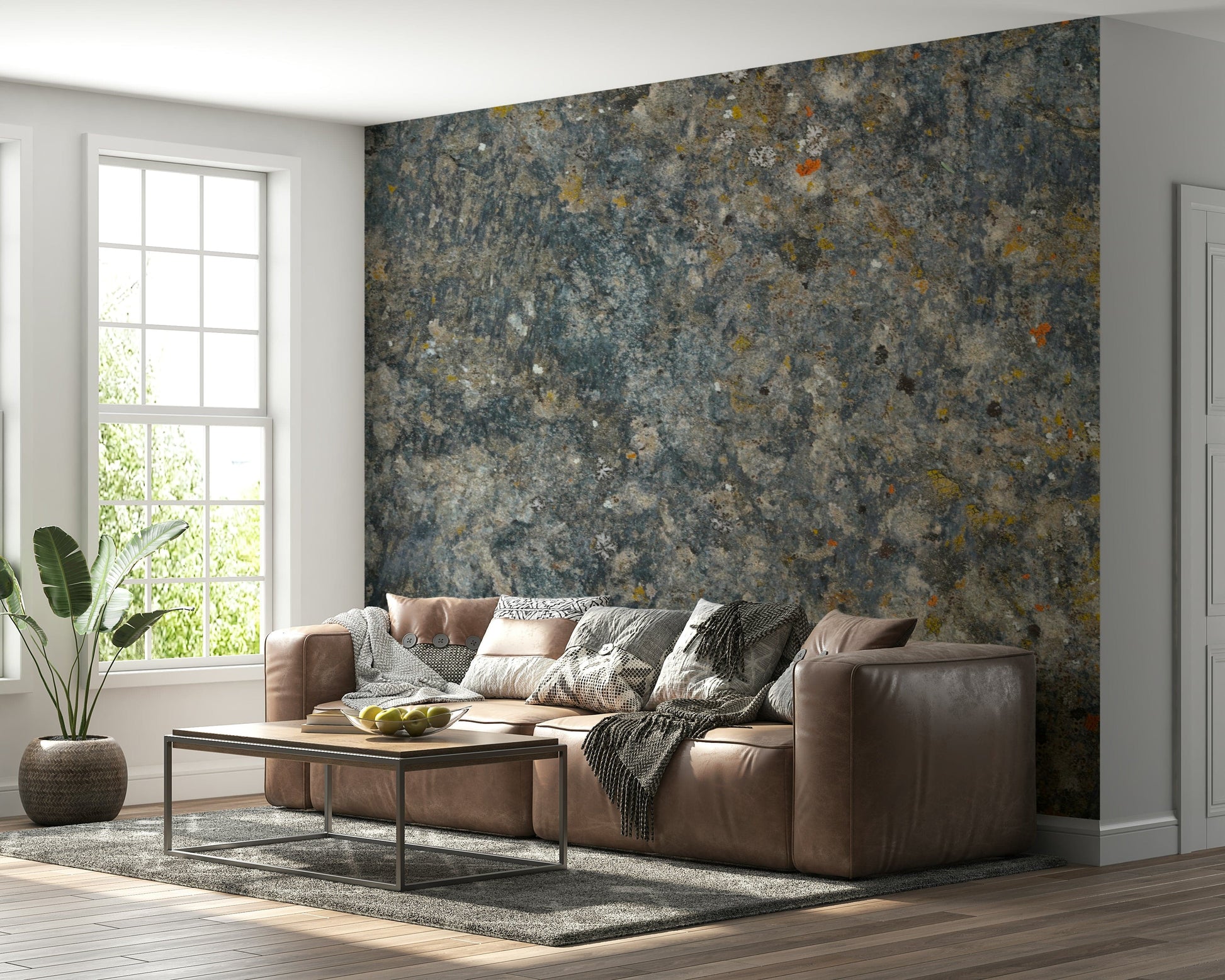 Aged Stone Texture Wall Mural — elegant, vintage stone surface perfect for timeless interiors.