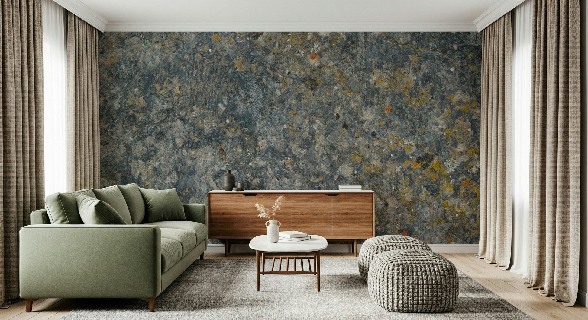 Aged Stone Texture Wallpaper — natural stone design with rugged, timeworn appeal.