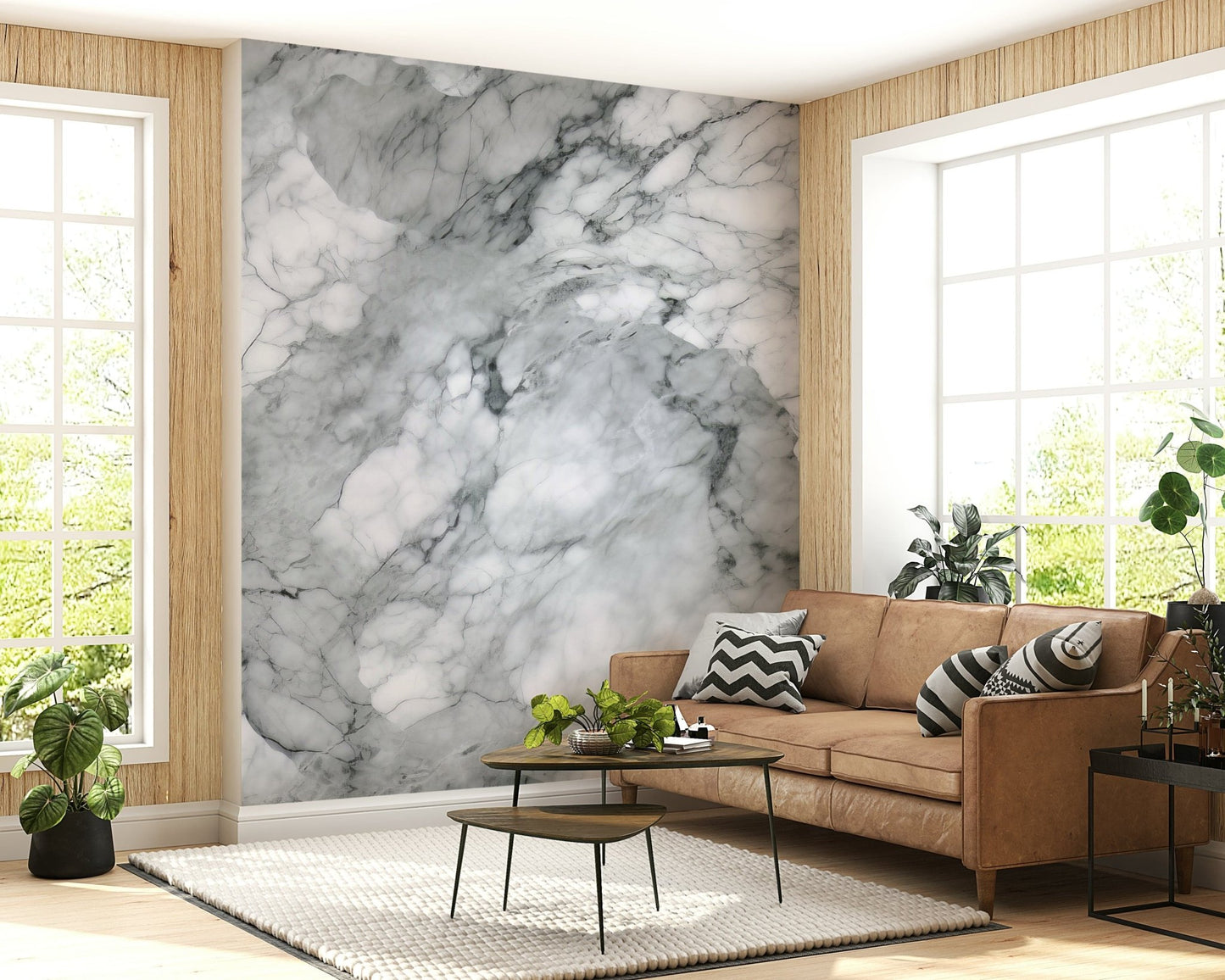 Ageless Stone Wall Mural — realistic stone patterns adding depth and timeless charm to interiors.