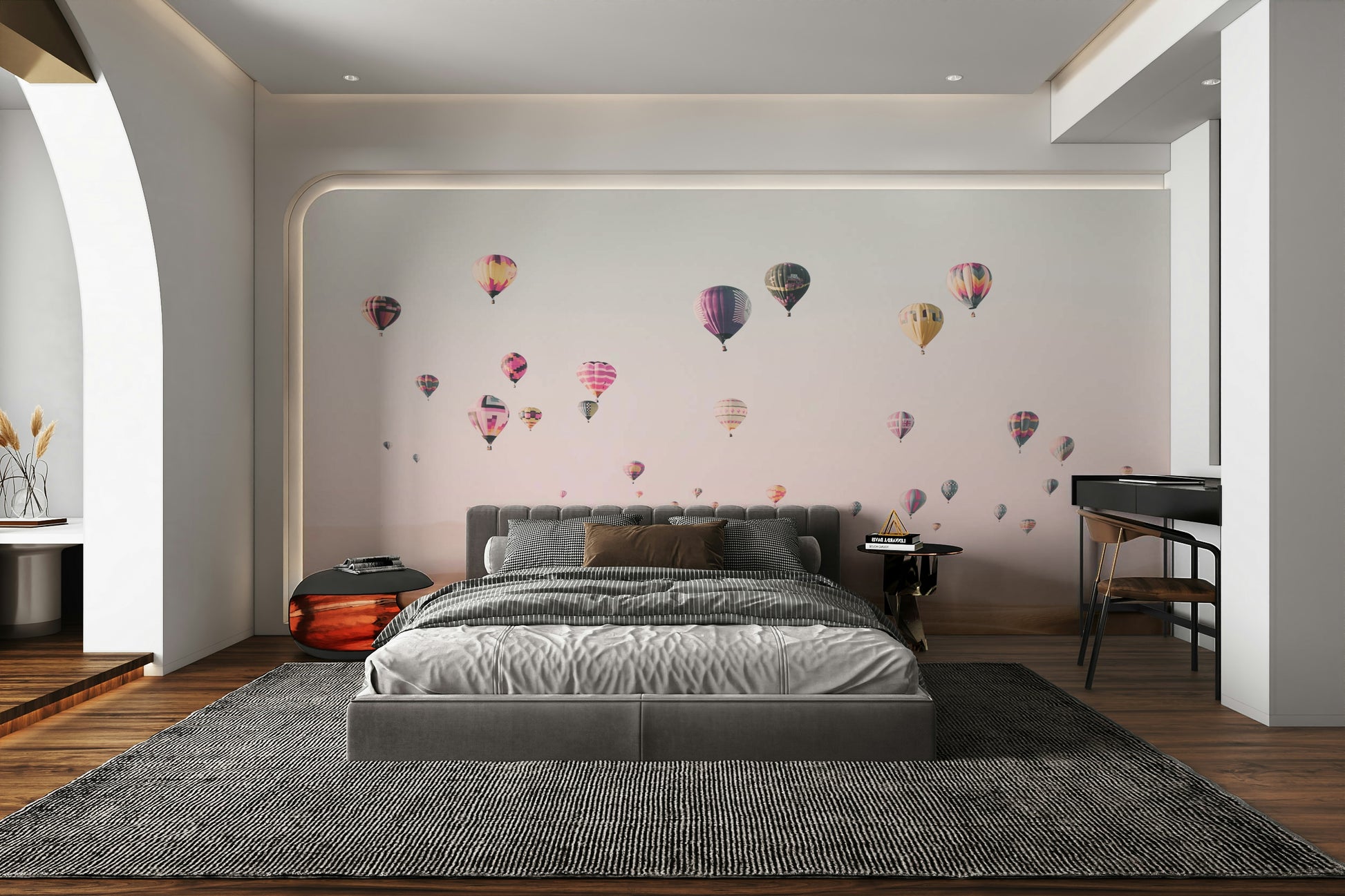 Playful air balloons wall art for bedrooms

