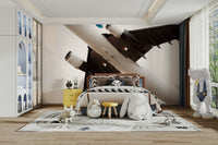 A beautiful serene aerial view of a landscape.

