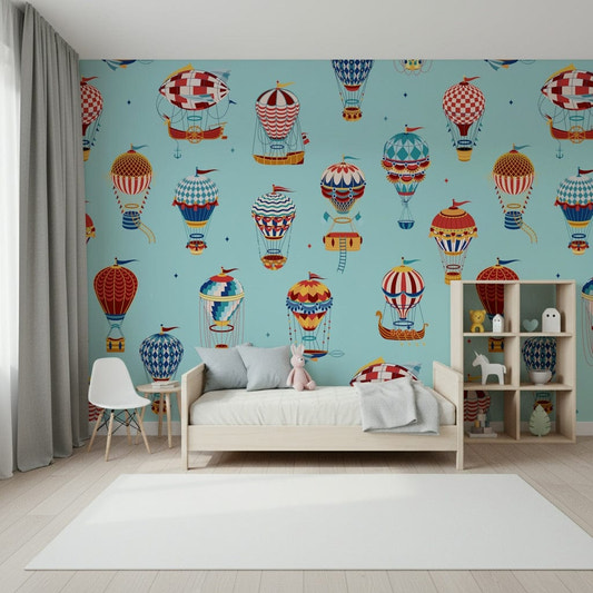 Fresque murale Aventures en Dirigeable -2735489