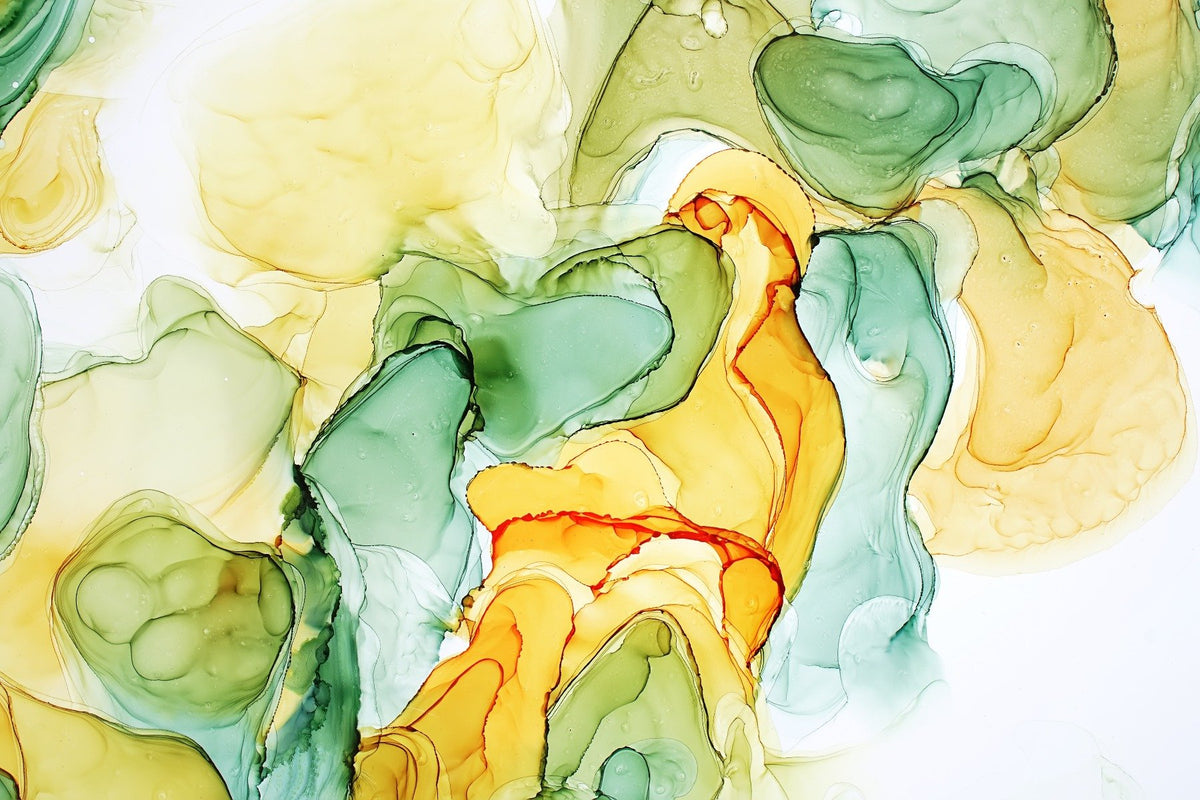 Alcohol Art Colorful Wallpaper Mural in your room — zoomed