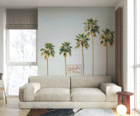 Coastal hotel mural for a relaxing tropical vibe

