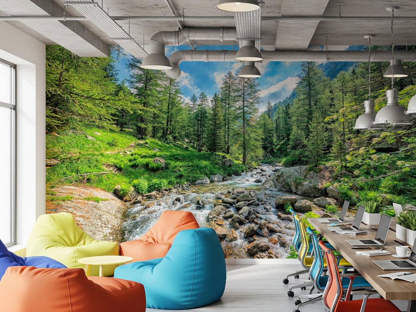 Alpine Stream Wall Mural