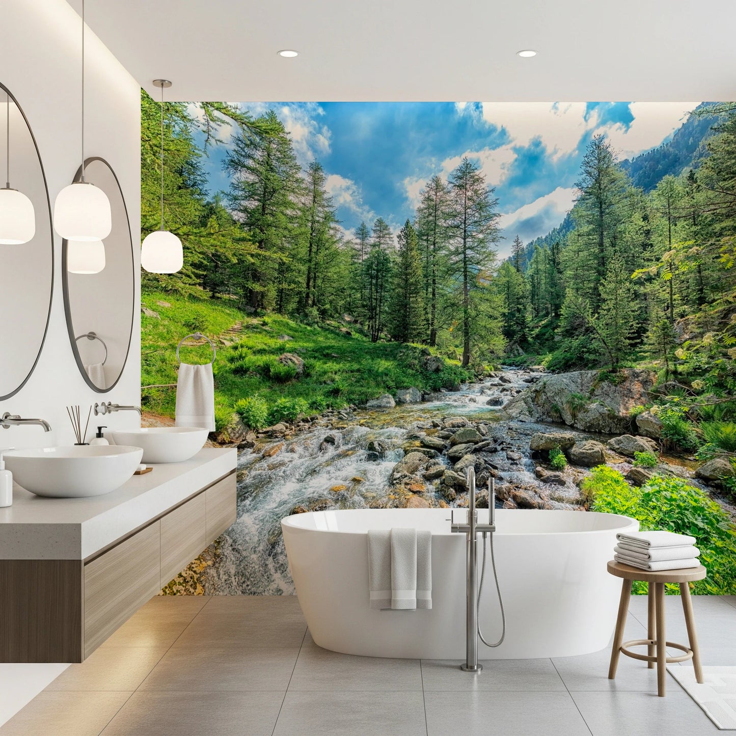 Alpine Stream Wall Mural