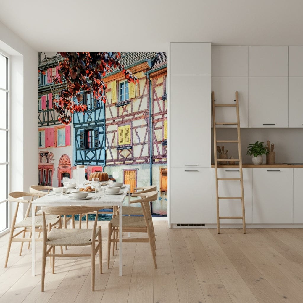 Fresque murale vintage d'Alsace