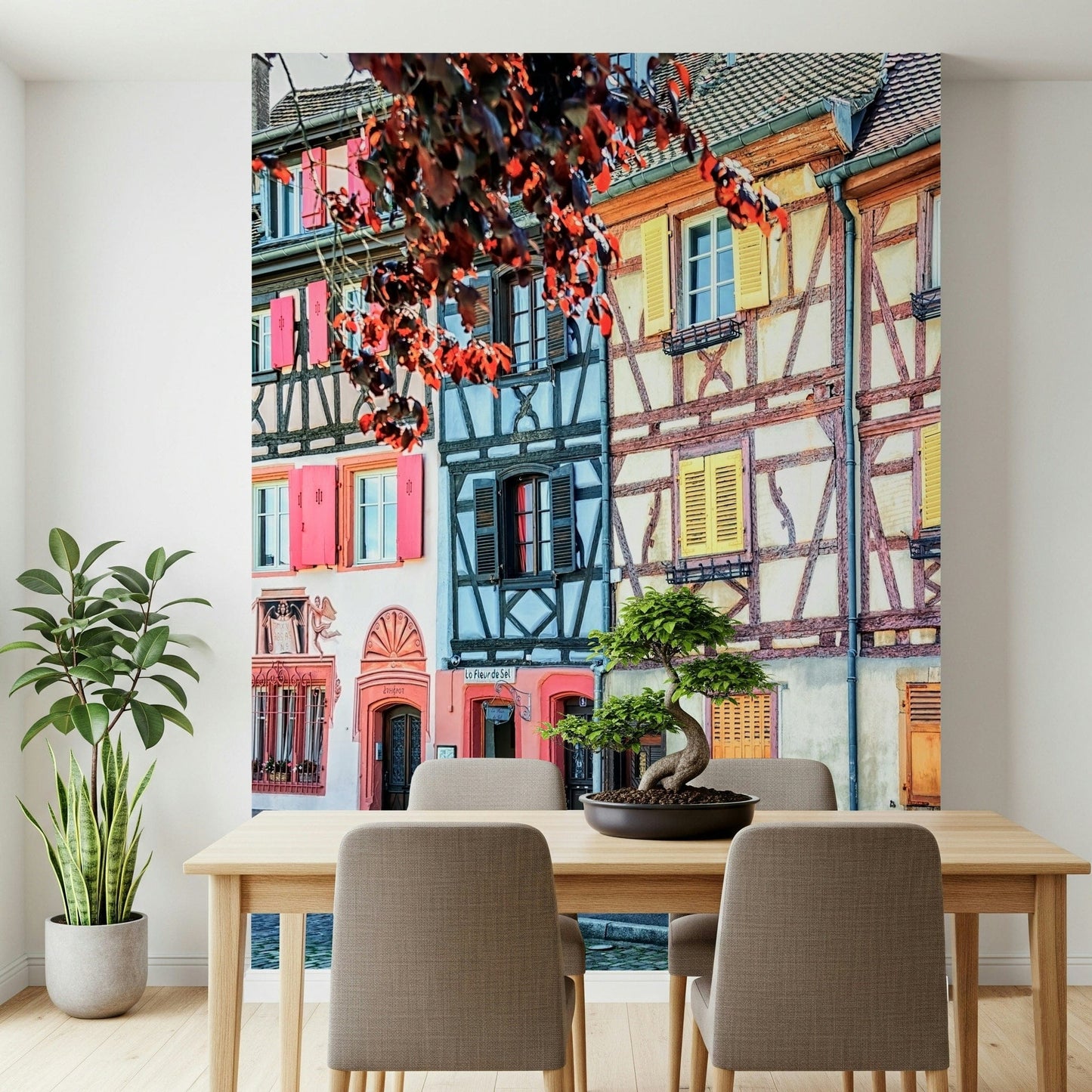 Fresque murale vintage d'Alsace