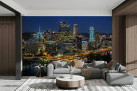 Captivating Pittsburgh skyline mural

