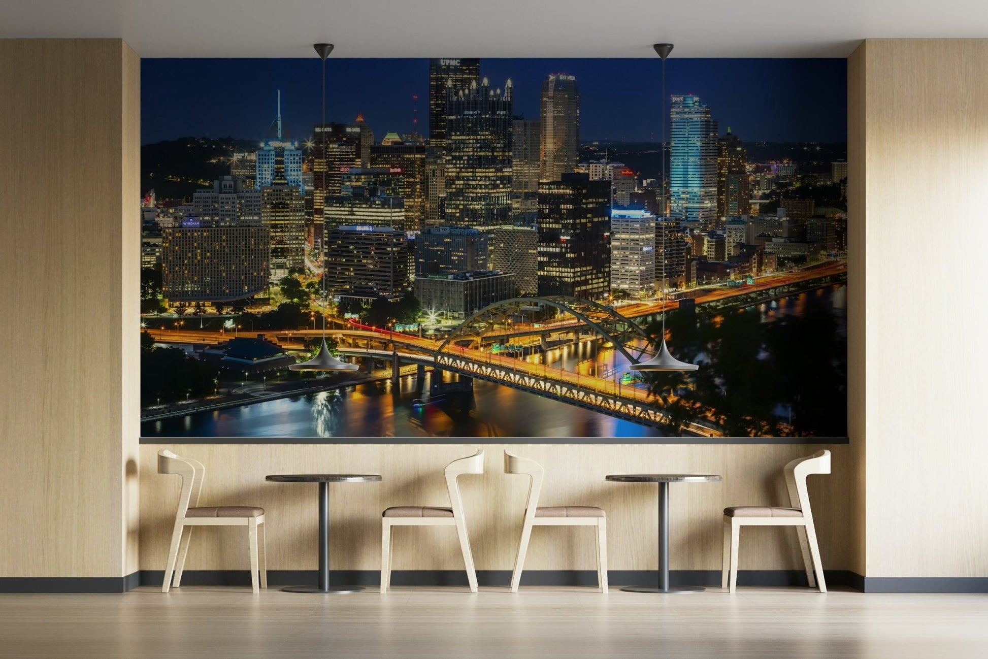 Beautiful cityscape for office walls

