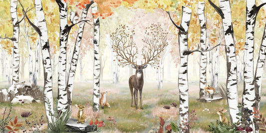 Erstaunliches Geweih Herbst Kids Room Wallpaper Wandbild
