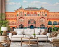 Luxury Amber Palace Majesty wall print, incredible symmetrical facade.