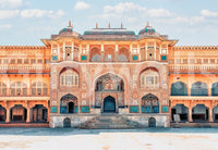 Home accent Amber Palace Majesty wallpaper, intricate architectural beauty.