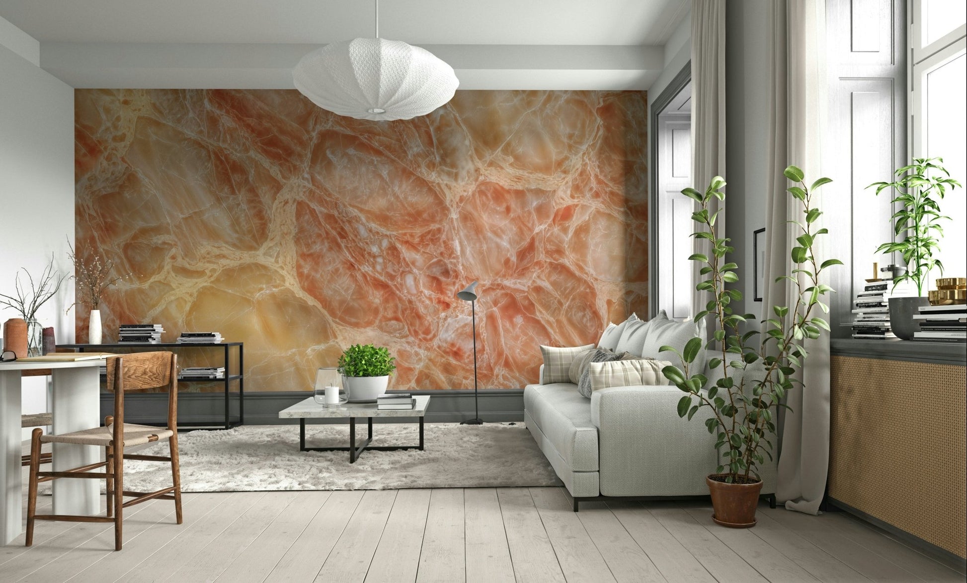 The style is photographic and realistic, highlighting the intricate details of stone.
