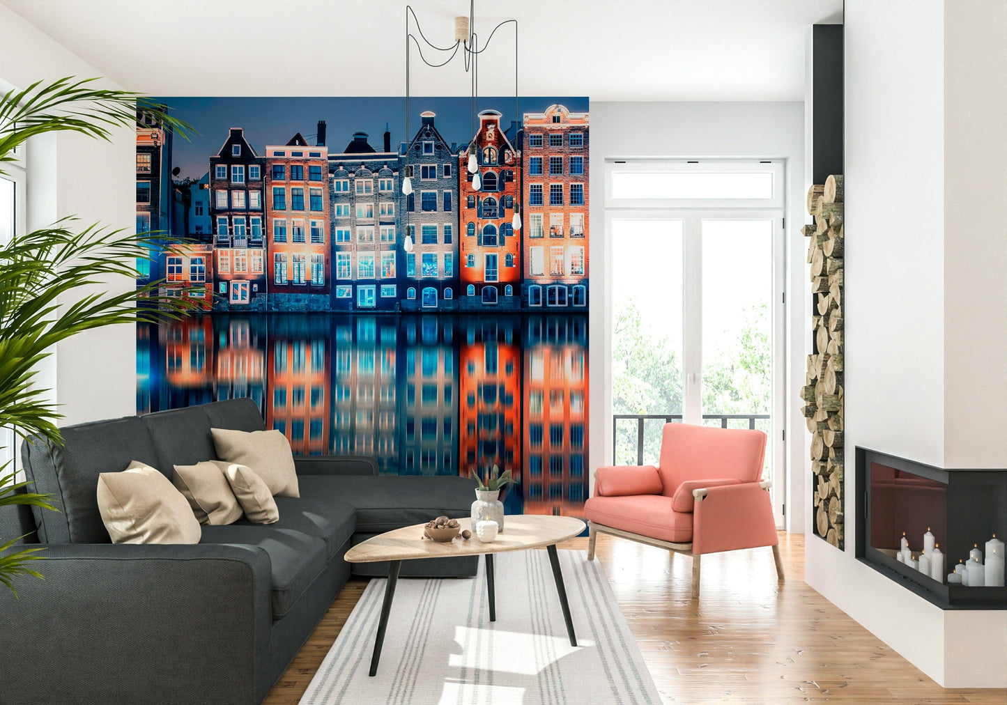 Värikäs Amsterdam-seinämaalaus