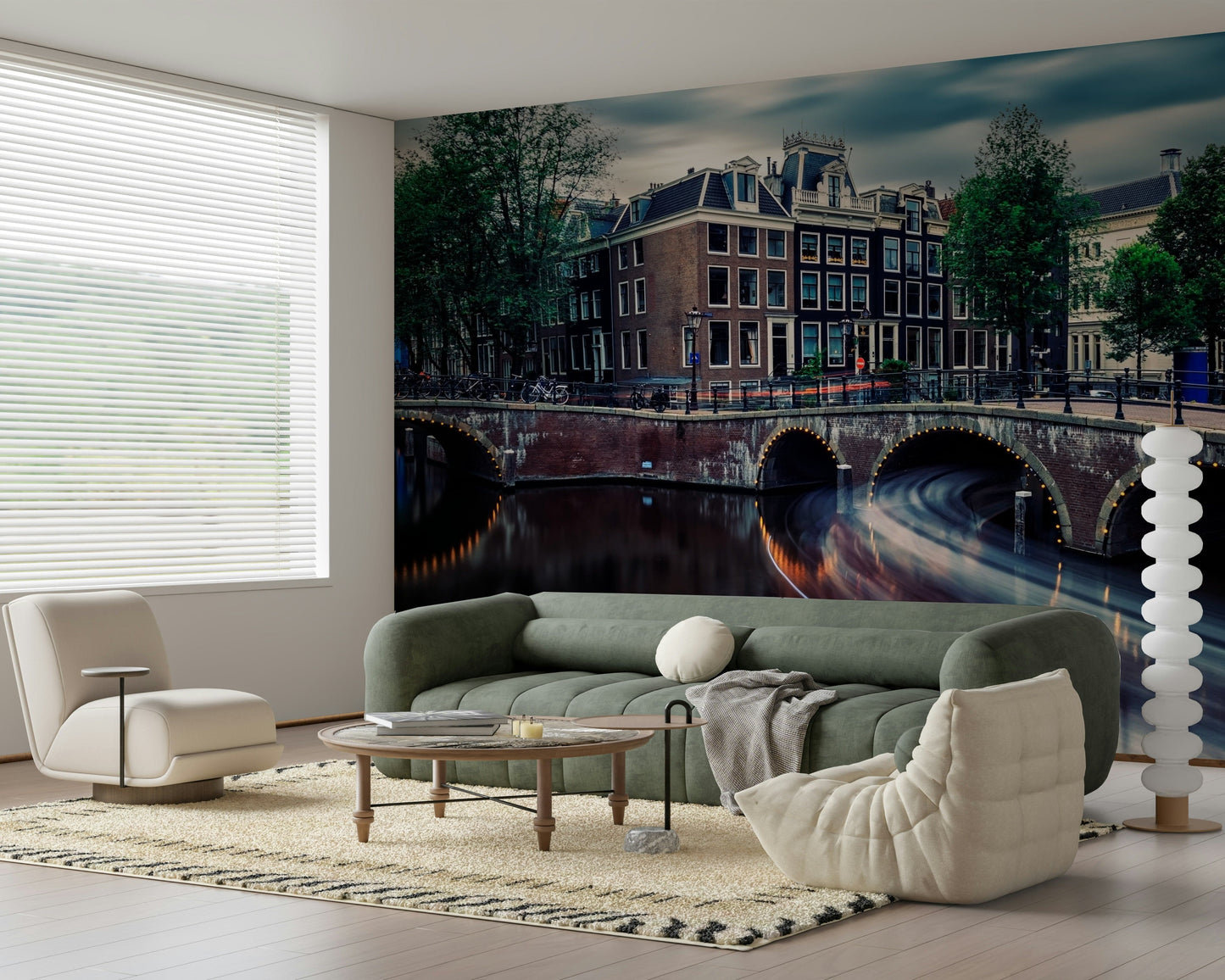 Amsterdamer Grachtenträume Wandbild