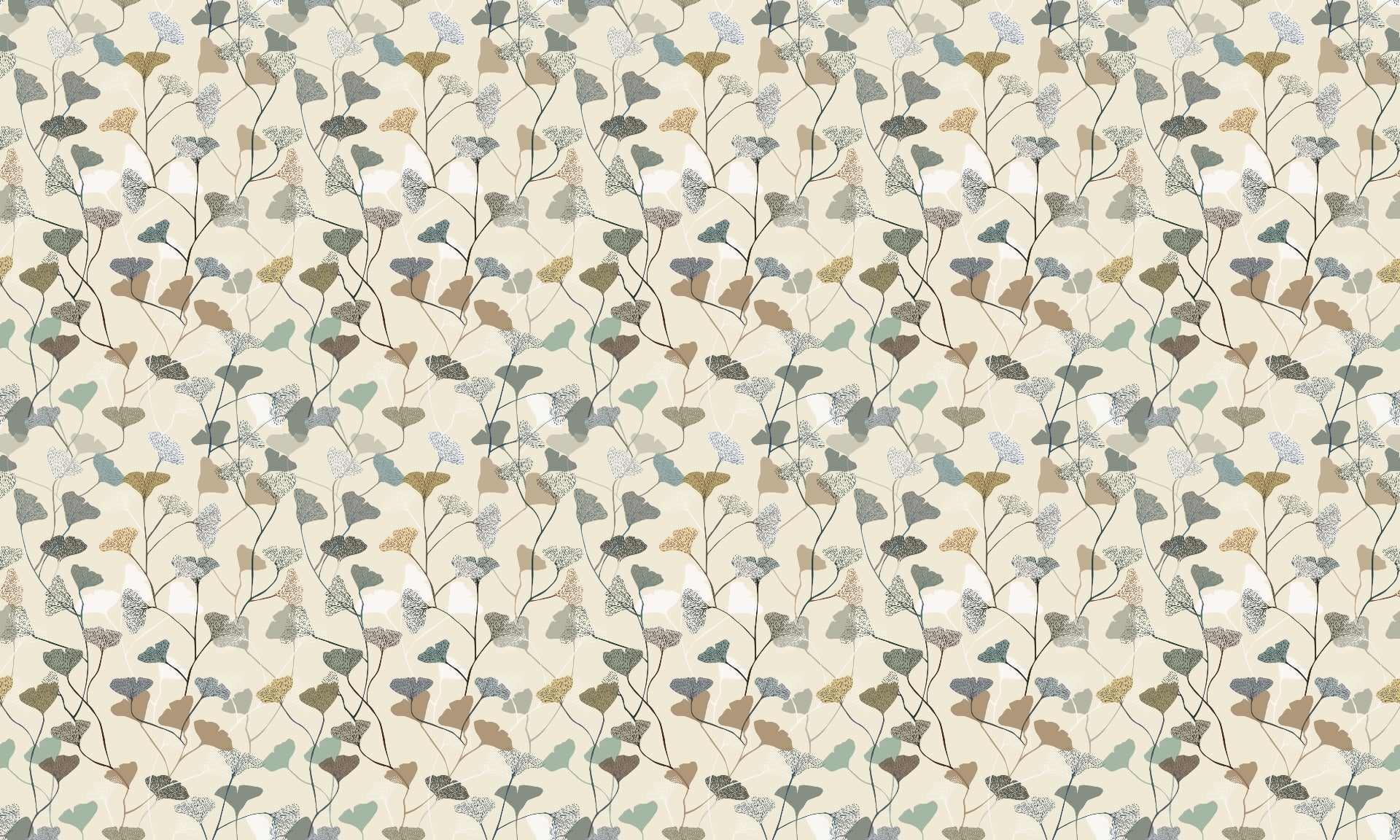 Ginkgo Leaves Pattern Wallpaper