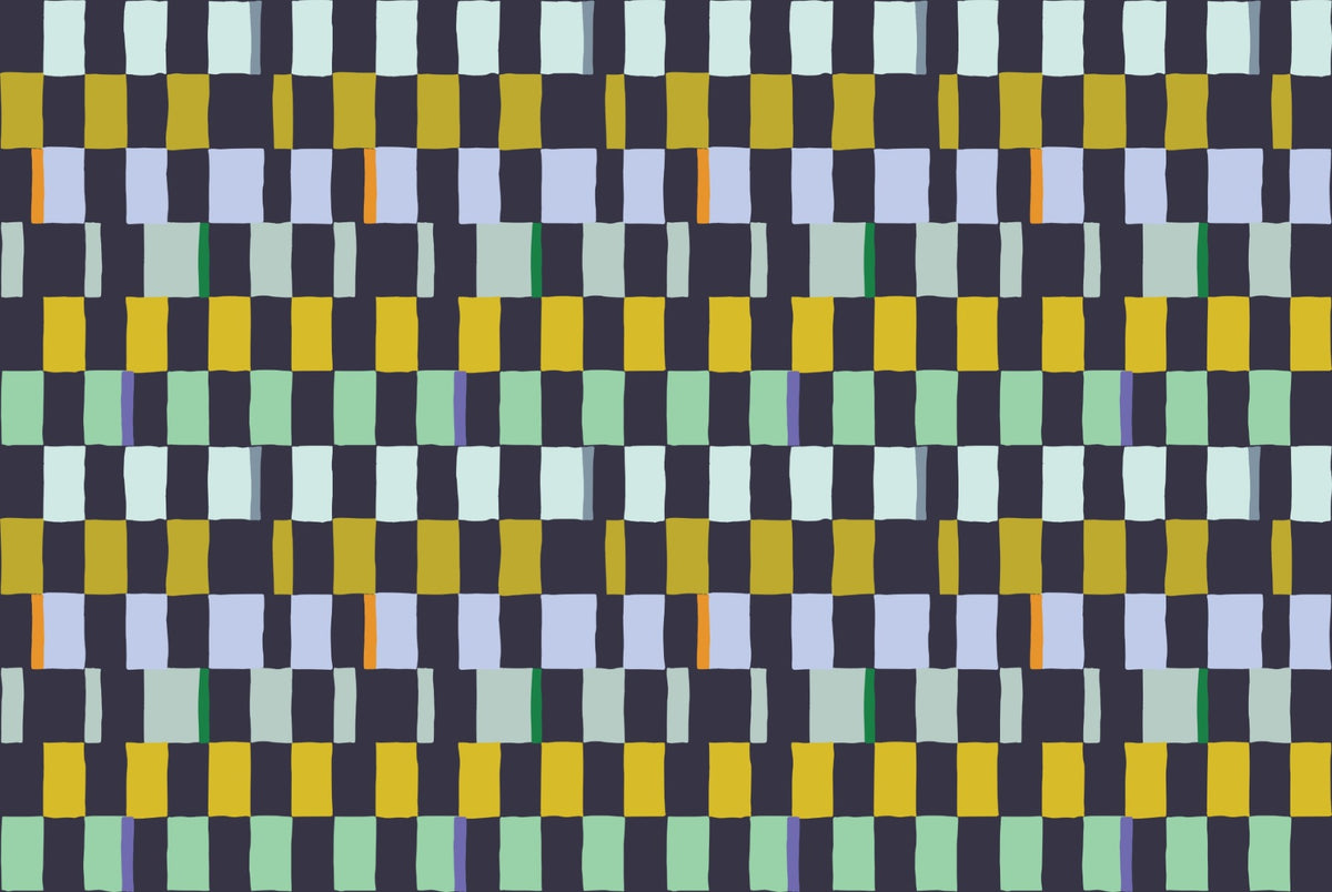 モザイクキルトの壁紙壁画 in your room — zoomed