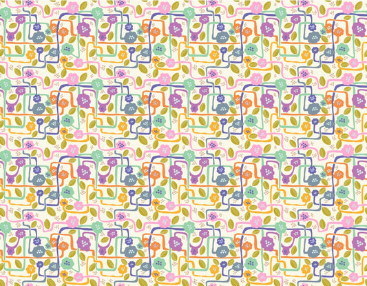 Blooming Whimsy Tapestry Wallpaper