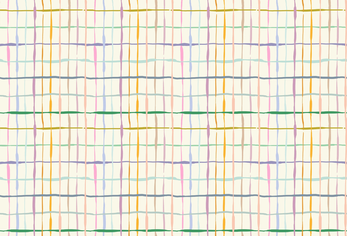 Papier peint à aquarelle hydrotartan in your room — zoomed