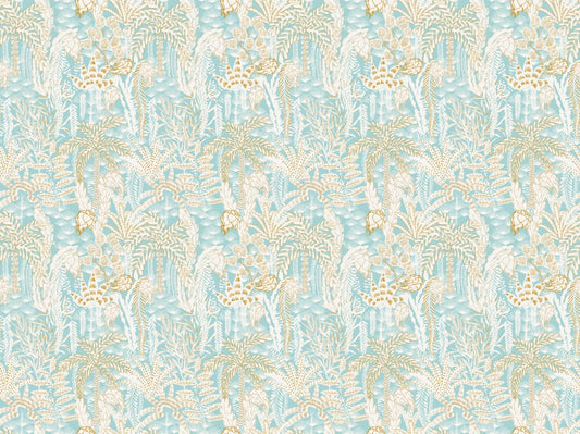Coastal Breeze Floral Wallpaper