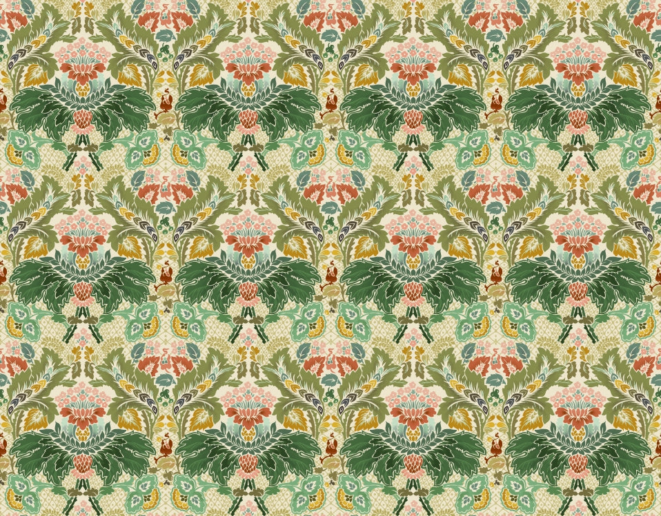 Viktorianische Elfenbein Bloom Wallpaper