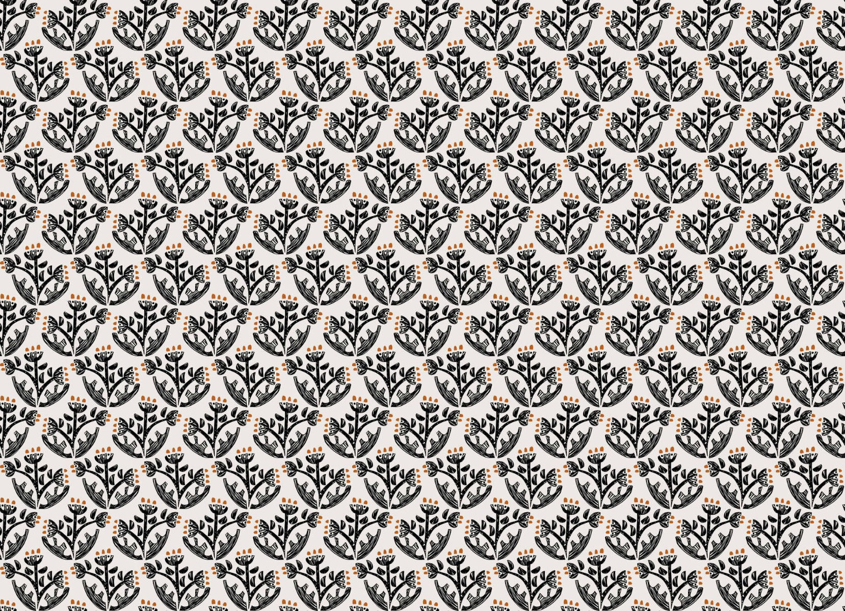 Botanical Charm Modern Wallpaper