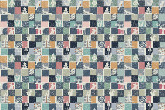 Forest Fauna Mosaic Wallpaper